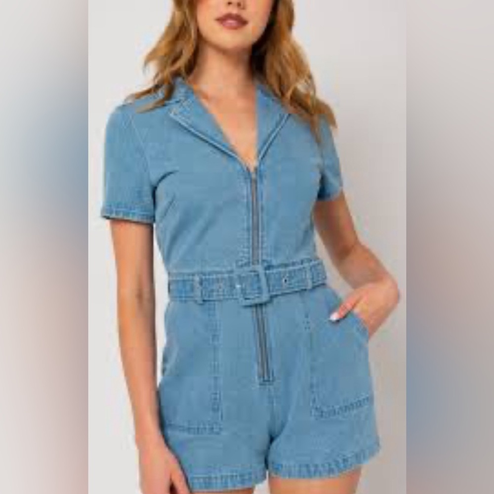 Gilli S NWT Classic Blue Denim Romper